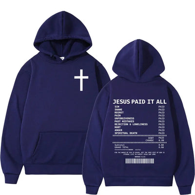 2025 Fashionable Casual Trend Christian Bible Scripture Men's and Women's Clothing Hip Hop Vintage Sweatshirt
