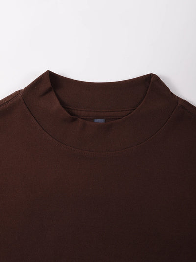 Christ Has Made Me Invincible Print Male Long Sleeved Shirts Fit Clothes Autumn Warm Shirt Casual Half High Collar Base Layer