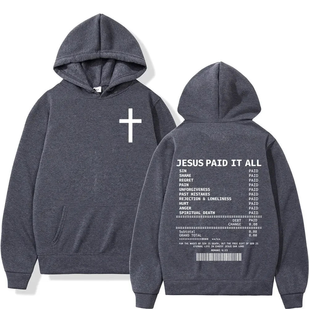 2025 Fashionable Casual Trend Christian Bible Scripture Men's and Women's Clothing Hip Hop Vintage Sweatshirt