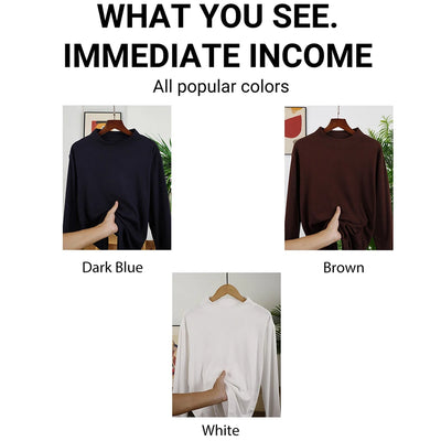 Christ Has Made Me Invincible Print Male Long Sleeved Shirts Fit Clothes Autumn Warm Shirt Casual Half High Collar Base Layer