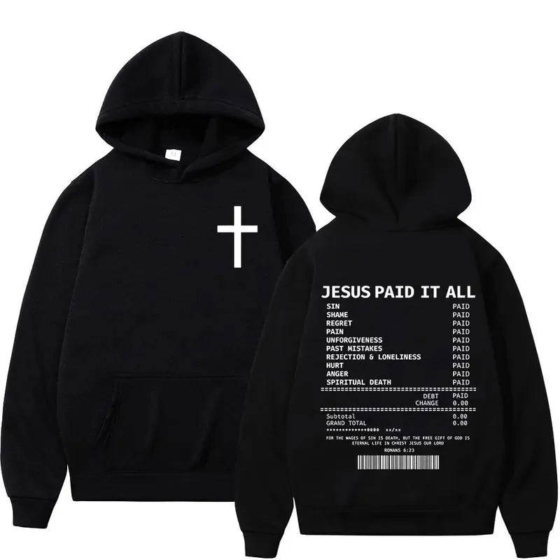 2025 Fashionable Casual Trend Christian Bible Scripture Men's and Women's Clothing Hip Hop Vintage Sweatshirt