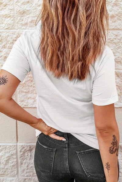 Women'S Faith-Inspired Graphic Print T-Shirt Sleeve Crew Neck Casual Summer Short Sleeved Harajuku Streetwear Tops Tees