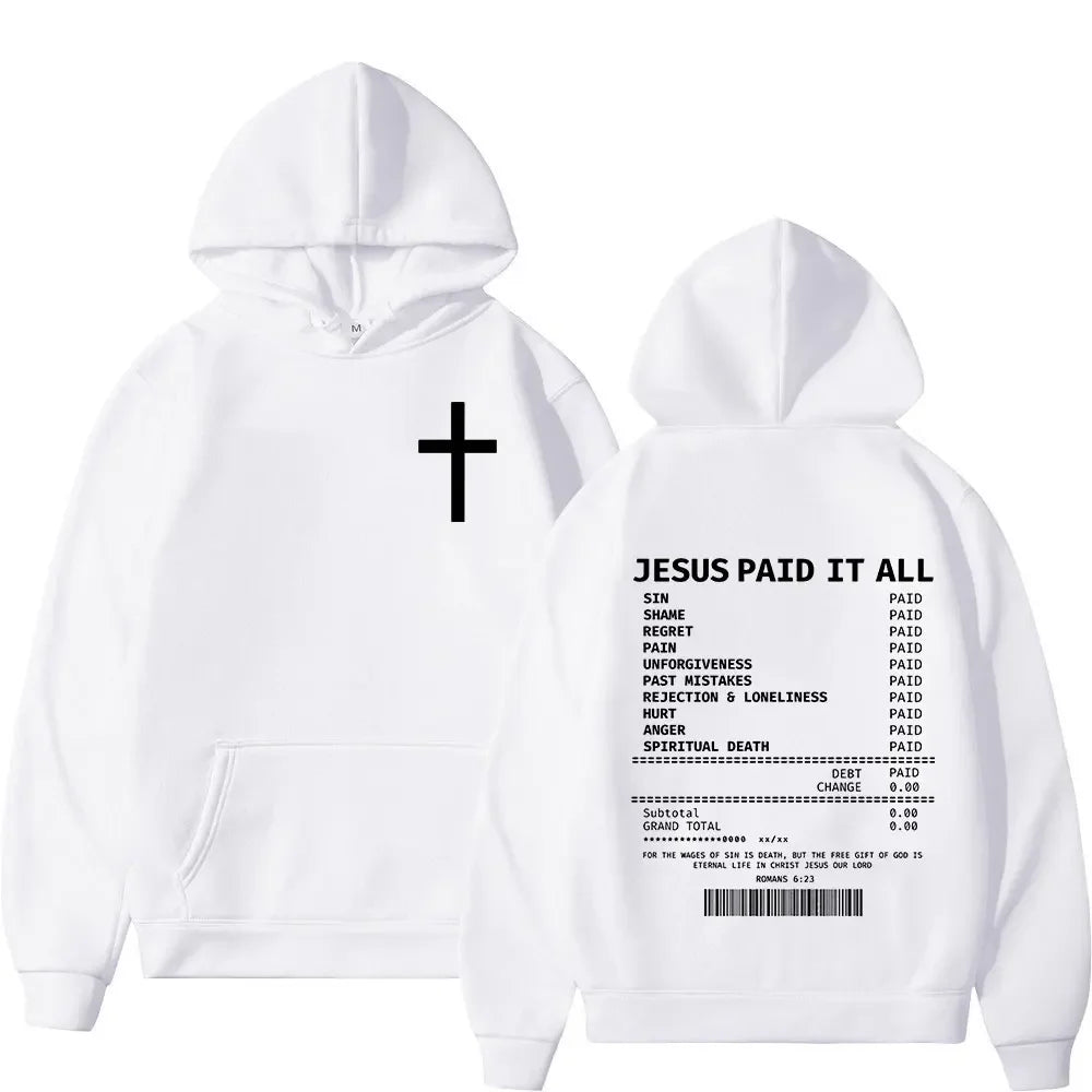 2025 Fashionable Casual Trend Christian Bible Scripture Men's and Women's Clothing Hip Hop Vintage Sweatshirt