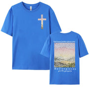 Bible Verse Christian T Shirt Religious Gift Jesus Apparel T-shirt for Men Women Vintage Cotton Short Sleeve T Shirts Streetwear