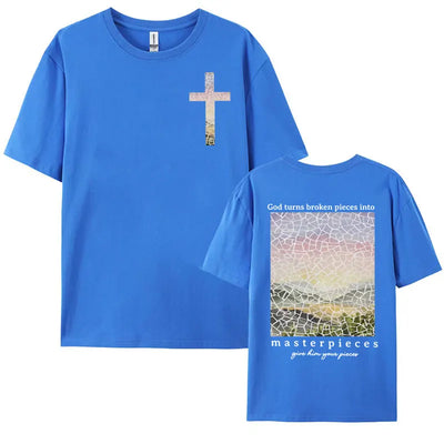 Bible Verse Christian T Shirt Religious Gift Jesus Apparel T-shirt for Men Women Vintage Cotton Short Sleeve T Shirts Streetwear