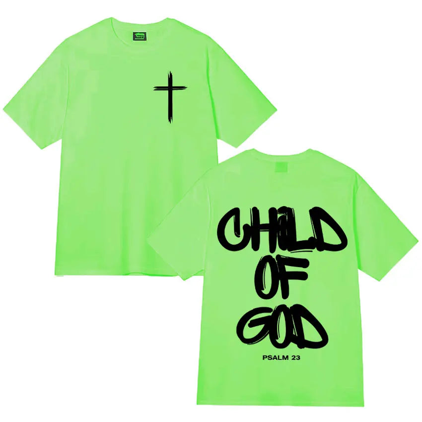 Ghod of God Bible Christian Religious Jesus Graphics Print Tshirt Mens Clothing Cotton Oversized High Quality T Shirt Streetwear