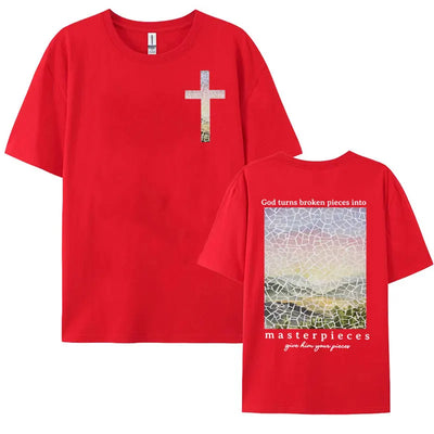 Bible Verse Christian T Shirt Religious Gift Jesus Apparel T-shirt for Men Women Vintage Cotton Short Sleeve T Shirts Streetwear