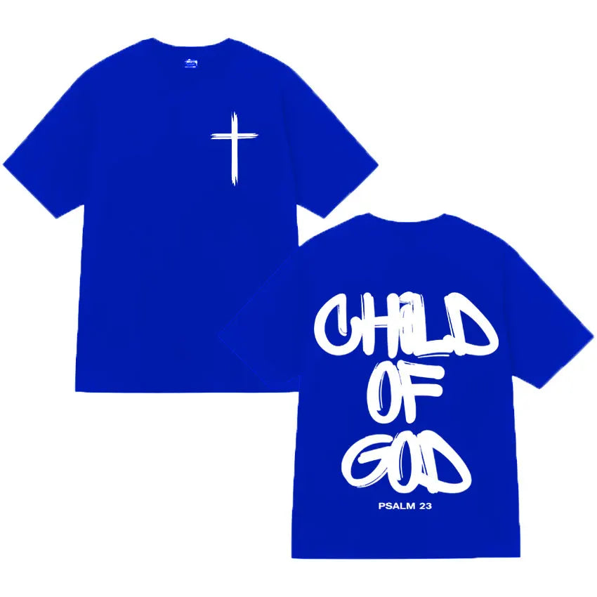 Ghod of God Bible Christian Religious Jesus Graphics Print Tshirt Mens Clothing Cotton Oversized High Quality T Shirt Streetwear