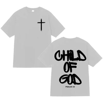 Ghod of God Bible Christian Religious Jesus Graphics Print Tshirt Mens Clothing Cotton Oversized High Quality T Shirt Streetwear