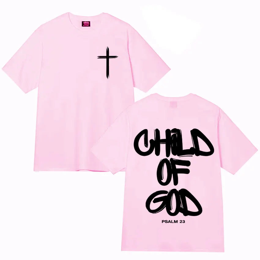 Ghod of God Bible Christian Religious Jesus Graphics Print Tshirt Mens Clothing Cotton Oversized High Quality T Shirt Streetwear
