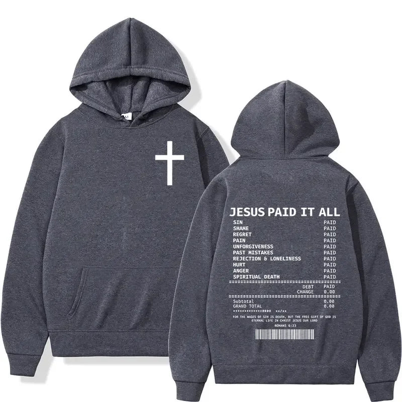 2025 Fashionable Casual Trend Christian Bible Scripture Men's and Women's Clothing Hip Hop Vintage Sweatshirt
