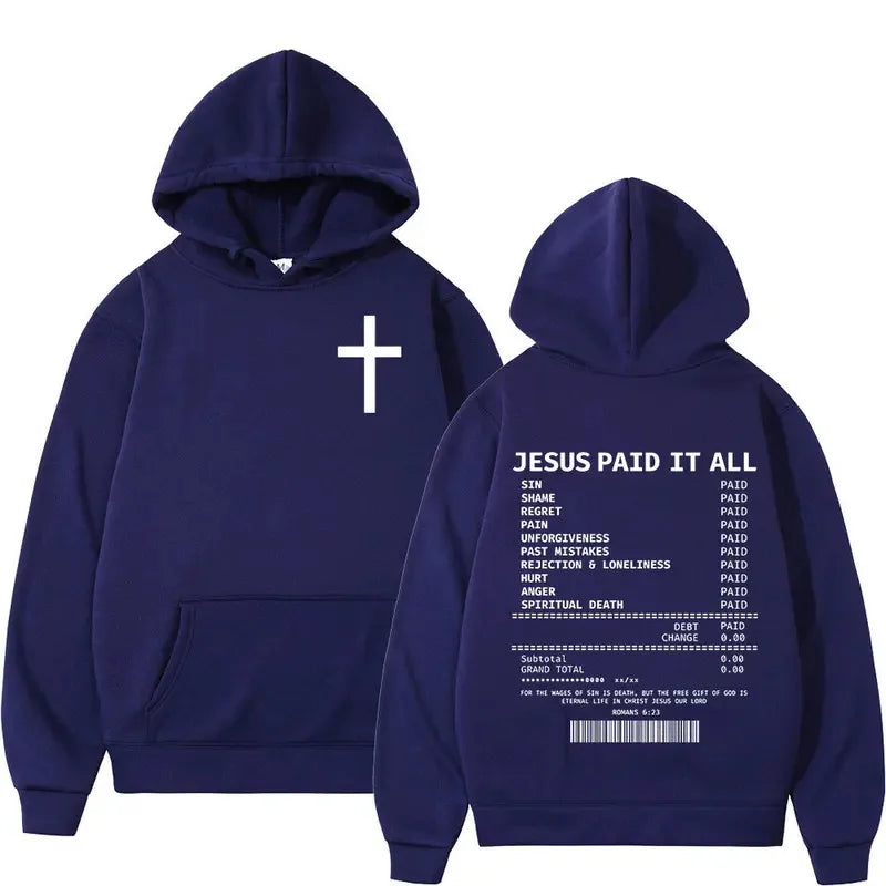 2025 Fashionable Casual Trend Christian Bible Scripture Men's and Women's Clothing Hip Hop Vintage Sweatshirt
