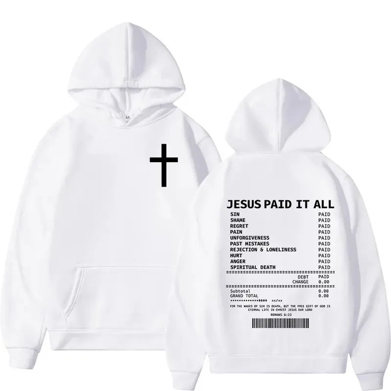 2025 Fashionable Casual Trend Christian Bible Scripture Men's and Women's Clothing Hip Hop Vintage Sweatshirt