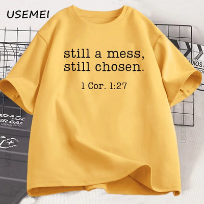 Still Chosen T Shirt Christian T-Shirt Bible Verse Faith Tee Christian Jesus Tshirt Men Women Casual Short Sleeve Tees Clothing