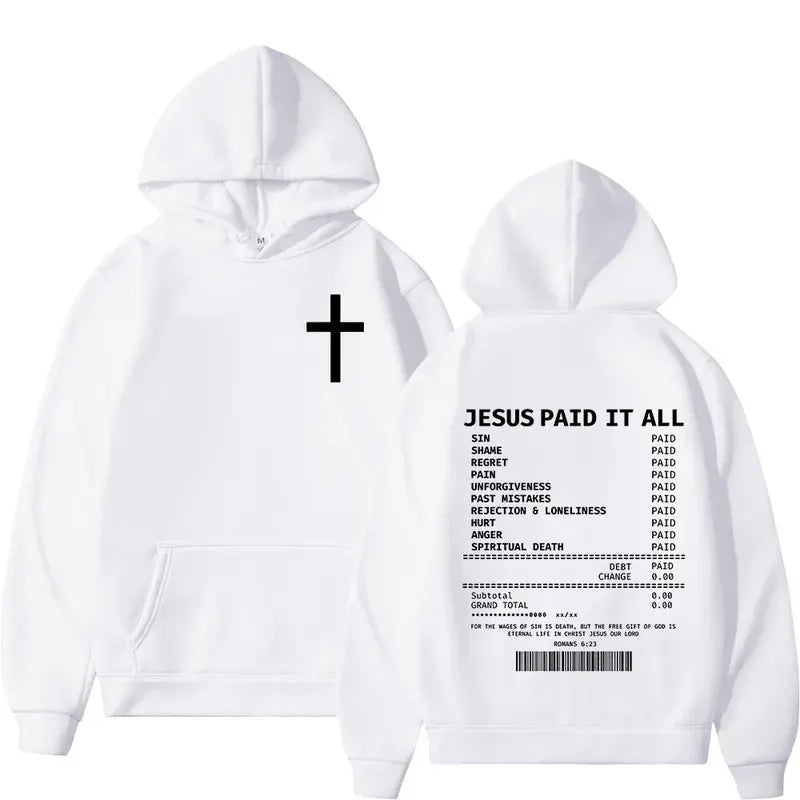 2025 Fashionable Casual Trend Christian Bible Scripture Men's and Women's Clothing Hip Hop Vintage Sweatshirt