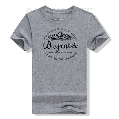 Christian Shirts for Women Waymaker Miracle Worker Promise Keeper T-Shirt Christian Gift Tee Faith God Fashion Graphic Outfits