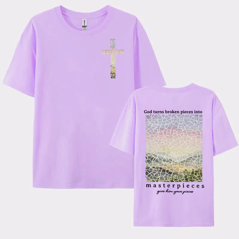 Bible Verse Christian T Shirt Religious Gift Jesus Apparel T-shirt for Men Women Vintage Cotton Short Sleeve T Shirts Streetwear