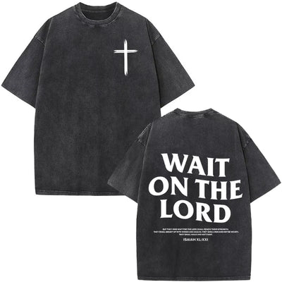 Christian Jesus Faith Over Fear Bible Verse Washed T-shirts Men Women Fashion Vintage Oversized T Shirts Harajuku T-shirt