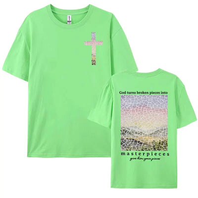Bible Verse Christian T Shirt Religious Gift Jesus Apparel T-shirt for Men Women Vintage Cotton Short Sleeve T Shirts Streetwear