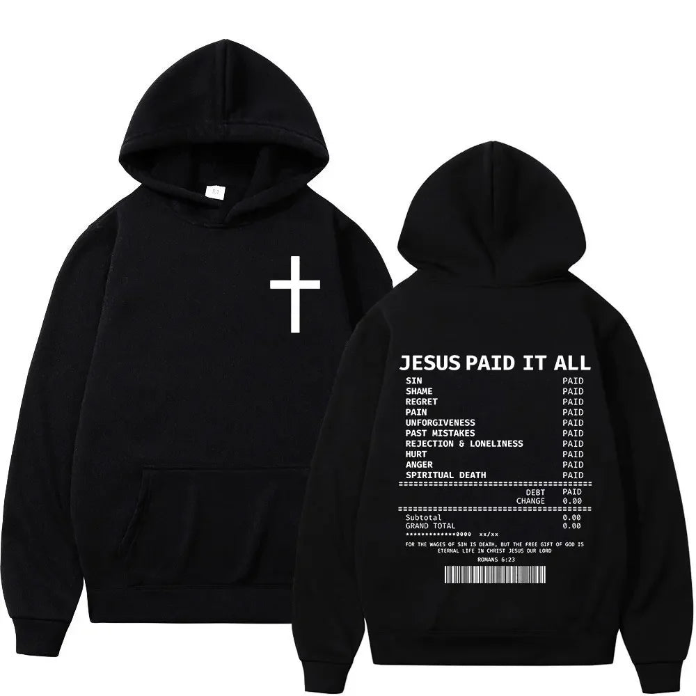 2025 Fashionable Casual Trend Christian Bible Scripture Men's and Women's Clothing Hip Hop Vintage Sweatshirt