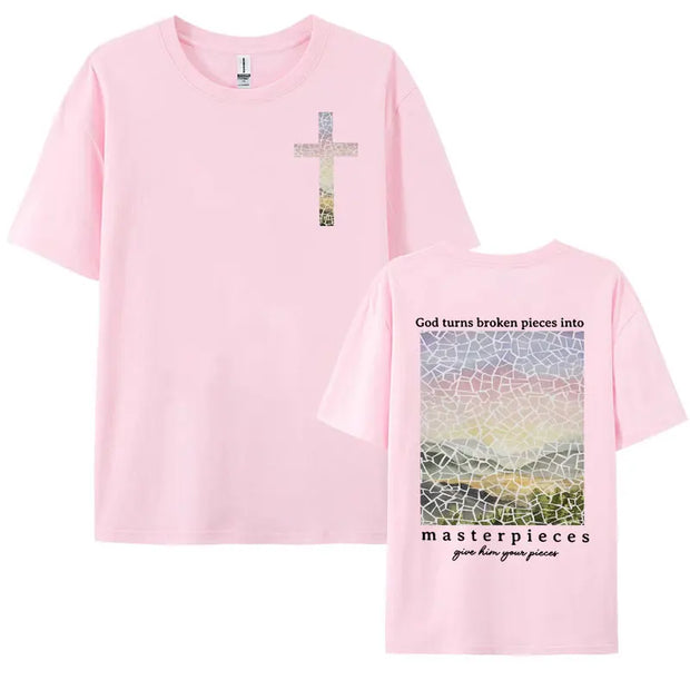 Bible Verse Christian T Shirt Religious Gift Jesus Apparel T-shirt for Men Women Vintage Cotton Short Sleeve T Shirts Streetwear
