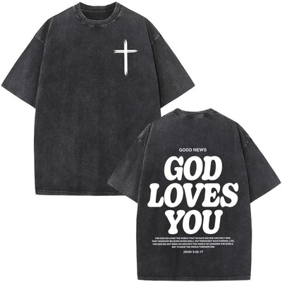 Christian Jesus Faith Over Fear Bible Verse Washed T-shirts Men Women Fashion Vintage Oversized T Shirts Harajuku T-shirt