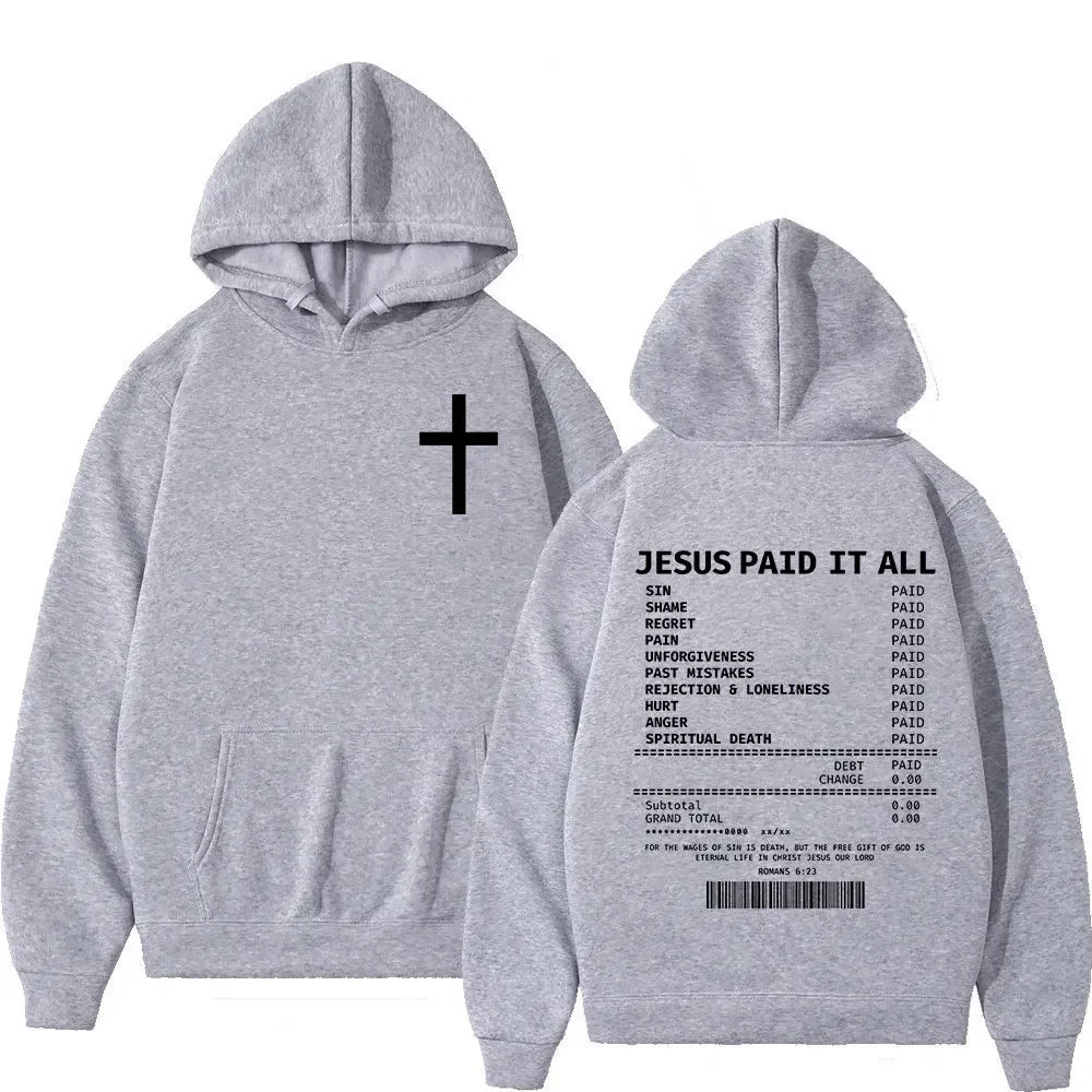 2025 Fashionable Casual Trend Christian Bible Scripture Men's and Women's Clothing Hip Hop Vintage Sweatshirt